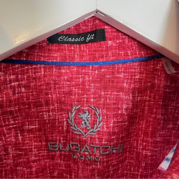 Bugatchi Floral S/S Linen Camp Shirt NWT - Picture 8 of 10